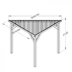 Forest Garden Slatted Corner Pergola - Home Delivery -Simply Garden Decor 2 49