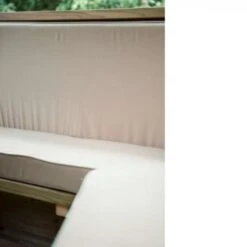 Forest Garden 3.6m Hexagonal Wooden Garden Gazebo With Timber Roof – Furnished (Cream) - Home Delivery & Installation -Simply Garden Decor 3 42