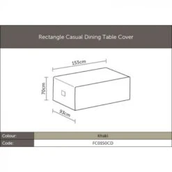 Bramblecrest Casual Dining Table 150 X 90cm Cover Khaki -Simply Garden Decor 420359 2 resize