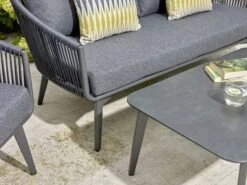 Bramblecrest Palermo 2 Seat Sofa Set W Coffee Table & 2 Sofa Chairs - Anthracite -Simply Garden Decor aplss1 3 web