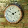 Astbury Wall Clock & Thermometer 12"