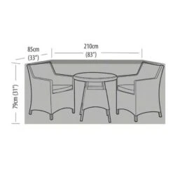 Garland 2 Seater Extra Large Bistro Set Cover Black -Simply Garden Decor bistro set cover dimensions