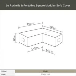 Bramblecrest Bramblecrest Cover Square Corner Sofa Set - Khaki 7 Bramblecrest Bramblecrest Cover Square Corner Sofa Set - Khaki -Simply Garden Decor cvms2g image5