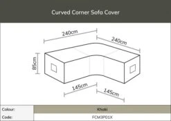 Bramblecrest Bramblecrest Cover Curved Corner Set - Khaki -Simply Garden Decor cvms3x image3