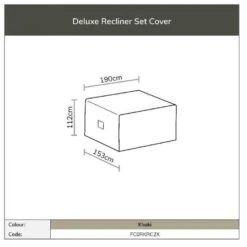 Bramblecrest Bramblecrest Cover Deluxe Recliner Set - Khaki -Simply Garden Decor deluxe recliner set cover size