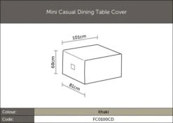 Mini Casual Dining Table Cover - Khaki -Simply Garden Decor fc0100cd image3
