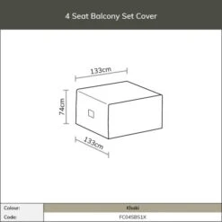 Bramblecrest Bramblecrest Cover 8 Seat Balcony Set - Khaki -Simply Garden Decor fc04sbs1x image5