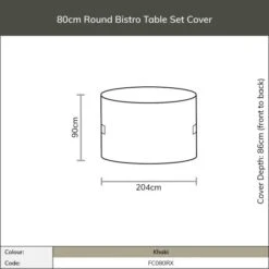 Bramblecrest Rattan Round Bistro Table Set Cover - Monterey/Chedworth/Tetbury -Simply Garden Decor fc080rx image5