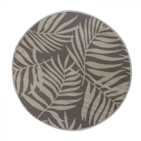 Alfresco Round Mat Fern 180cm - Grey 2 Alfresco Round Mat Fern 180cm - Grey - Image 2
