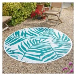 Alfresco Round Mat Fern 180cm - Green