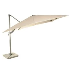 Bramblecrest Lichfield 2.7m Square Side Post Parasol Sand With 100kg Granite Base -Simply Garden Decor litchfield 2.7m square sand