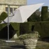 Bramblecrest Lichfield 2.7m Square Side Post Parasol Sand With 100kg Granite Base
