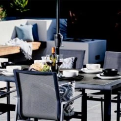 Livorno 6 Seat Set W 160x90cm Rectangular Dining Table -Simply Garden Decor livorn 6 seater close up