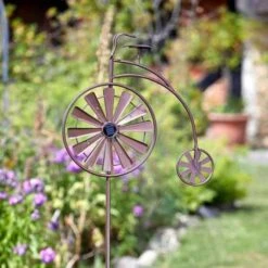 Penny Farthing Illuminated Wind Spinner