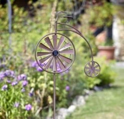Penny Farthing Illuminated Wind Spinner -Simply Garden Decor penny farthing 3