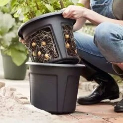 Elho Green Basics Potato Pot 33cm - Black -Simply Garden Decor potato pot 2