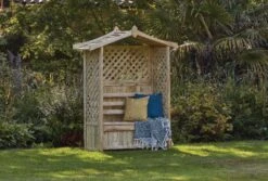 Woodshaw Tansley Seated Arbour -Simply Garden Decor prod 630007 tansley seated arbour 2 ls web