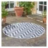 Alfresco Round Mat Zigzag 180cm - Onxy