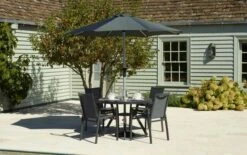 Bramblecrest Seville 4 Seat Set W 110cm Dining Table & Parasol
