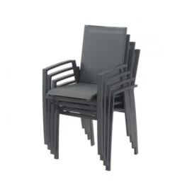 Bramblecrest Seville 4 Seat Set W 110cm Dining Table & Parasol -Simply Garden Decor seville chair stacked