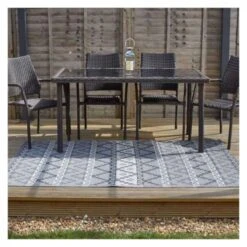 Alfresco Rug - Aztech Mocha/Slate 150 X 210cm - Smart Garden