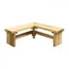 Forest Garden Double Corner Sleeper Bench 1.2M