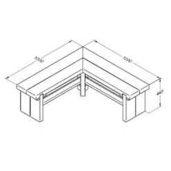 Forest Garden Double Corner Sleeper Bench 1.2M 3 Forest Garden Double Corner Sleeper Bench 1.2M -Simply Garden Decor sleeper bench 2