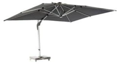 Worcester Rectangle Side Post Parasol W LEDs & Cover Grey W Base -Simply Garden Decor spglp15 3 web