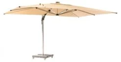 Worcester Rectangle Side Post Parasol W LEDs & Cover Sand W Base -Simply Garden Decor spslp15 1 web