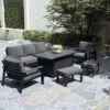 Livorno 3 Seat Lounge Set W160x90cm Static Table