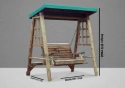 Charles Taylor Dorset 2 Seat Swing Green 3 Charles Taylor Dorset 2 Seat Swing Green -Simply Garden Decor swing seat 2