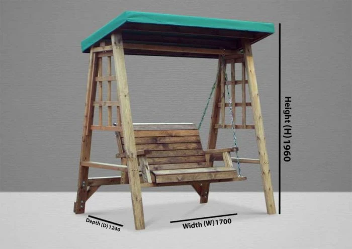 Charles Taylor Dorset 2 Seat Swing Green 2 Charles Taylor Dorset 2 Seat Swing Green - Image 2