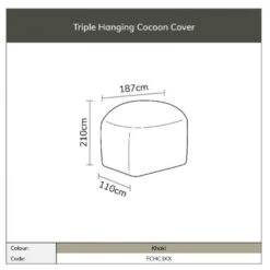 Bramblecrest Triple Hanging Cocoon Cover - Monterey/Chedworth -Simply Garden Decor triple cocoon cover foot print