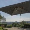 Bramblecrest Truro 3mx3m Square Side Post Parasol Grey With LED