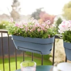 Elho Vibia Campana Trough Allin1 50cm Vintage Blue -Simply Garden Decor vintage blue square