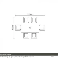 Bramblecrest Bramblecrest Cover 164x95cm Rectangle Table Set - Khaki -Simply Garden Decor x20ase166rt2 image5 1