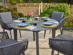 Bramblecrest Palermo 4 Seat Set W 110cm Dining Table & Parasol - Anthracite 9 Bramblecrest Palermo 4 Seat Set W 110cm Dining Table & Parasol - Anthracite -Simply Garden Decor x23apl110rd2 4 web