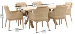 Monterey 6 Seater Set W 180x100cm Ceramic Top Table - Sandstone -Simply Garden Decor x23wsmo180rt2 dimensions web