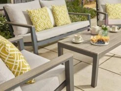 Bramblecrest Zurich 2 Seat Sofa Set W Coffee Table & 2 Sofa Chairs -Simply Garden Decor zurich sofa set 4